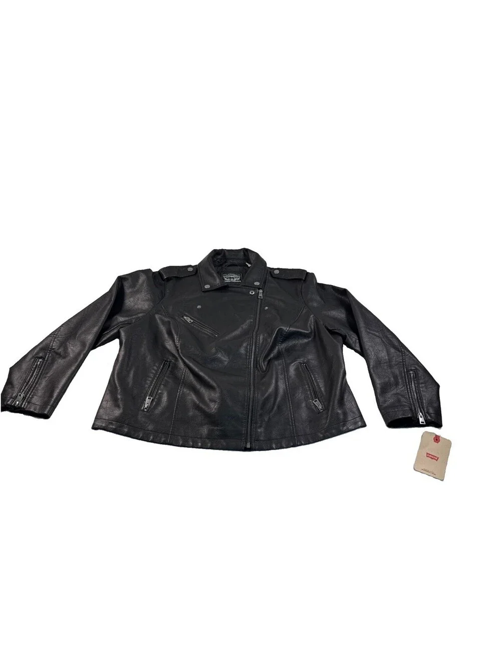 Levi Strauss Faux Leather Womens Motorcycle Jacket 2X New With Tags